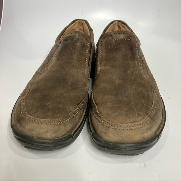 Ecco men’s fusion slip on loafers brown leather size 43 business casual‎ main image 6